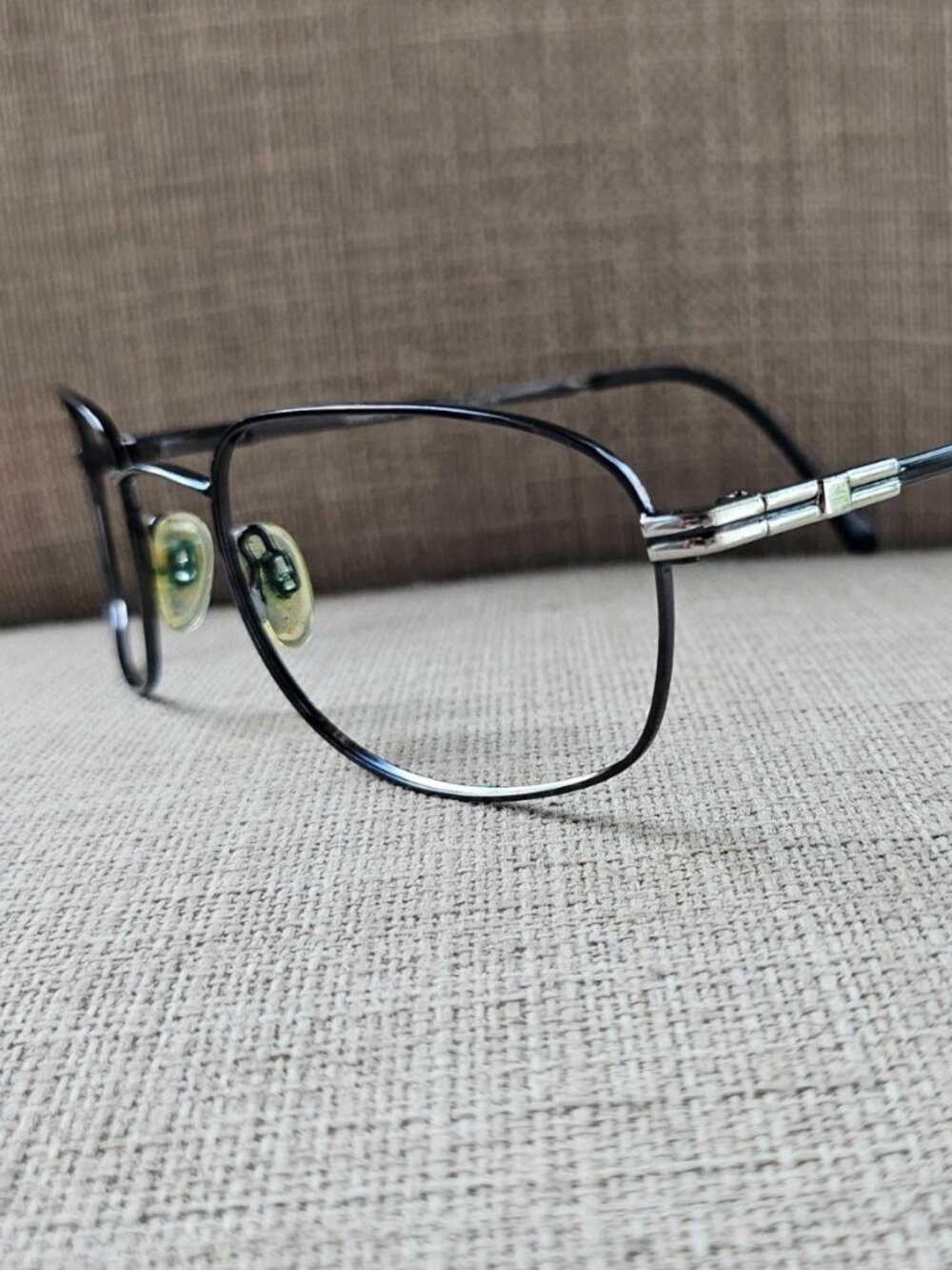 Vintage Kirkland Signature Eyeglasses BARNEY Eyewear Black Tone Metal Made Italy